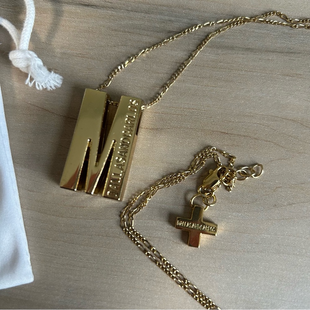 Dallas and Carlos ‘M’ Alpa Necklace in Gold